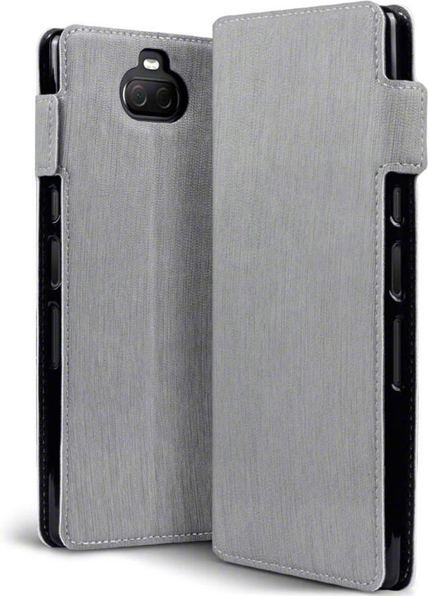 Sony Xperia 10 Plus Bookcase hoesje - CaseBoutique - Effen Grijs - Kunstleer