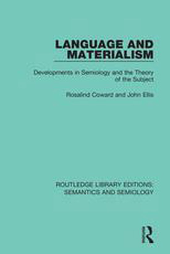 Routledge Library Editions: Semantics and Semiology - Langua ... - cover