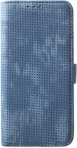 Shop4 - Samsung Galaxy S10 Plus Hoesje - Wallet Case Mesh Dots Blauw