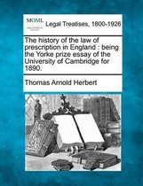 The History of the Law of Prescription in England