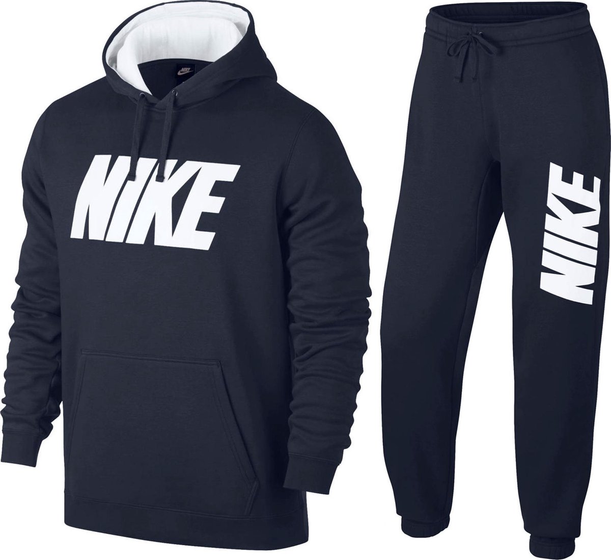Nike Sportswear Joggingpak Heren Trainingspak casual Maat S Mannen blauw wit bol