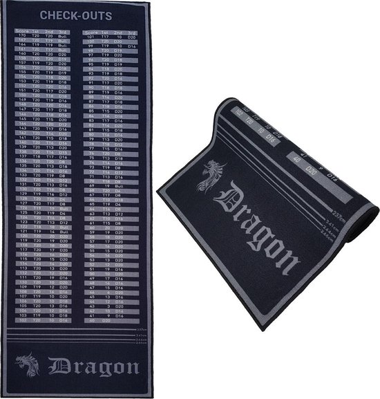 Afbeelding van het spel Dragon Darts - darmat - finish dartmat - 300*80 - zwart-antraciet