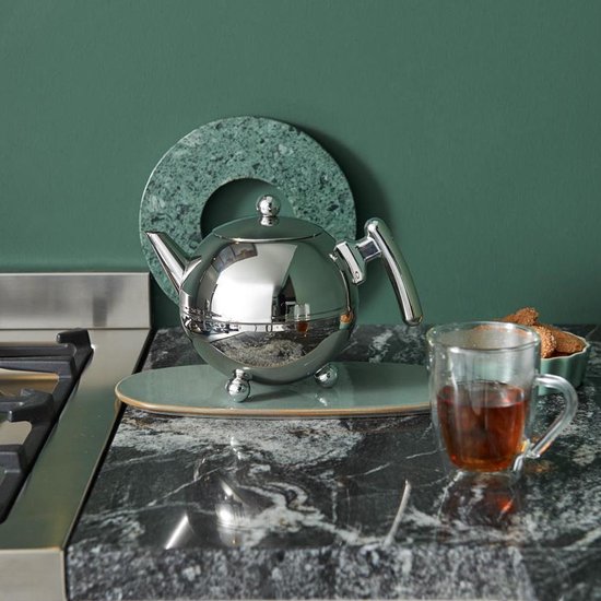 Theepot Bella Ronde 1,2L - chroom beslag - DE KOFFIE WINKEL
