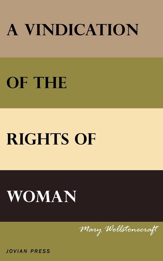 A Vindication of the Rights of Woman - cover