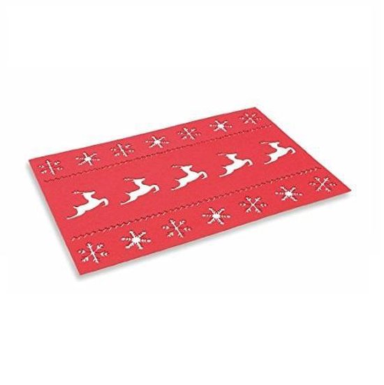 Villa d'Este Home Rossa Renne Kerst Placemat Vilt 45 x 30 cm per