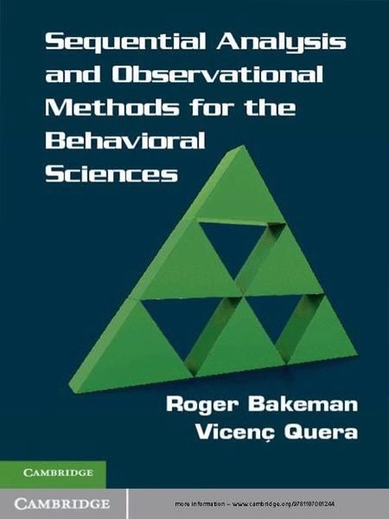 Sequential Analysis and Observational Methods for the Behavi ... - cover