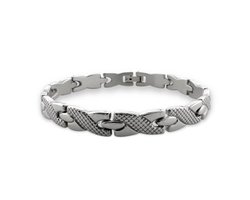 Amanto Armband Azat - 316L Staal - Kruis - 6mm - 21cm