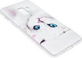 Coque en silicone chat blanc pour Samsung Galaxy A8 Plus (2018)