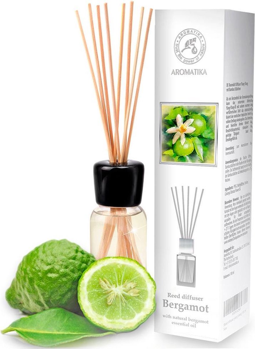 AROMATIKA Room Fragrance Vanilla 2 x 100 ml – Luxury Aroma Diffuser Set with 8 Rattan Sticks – Alcohol Free – Soft & Creamy Fragrance – Aromatherapy – Home Fragrance Diffuser – Gift Set