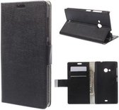 Zwart agenda wallet case hoesje Microsoft Lumia 535