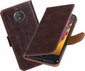 BestCases.nl Motorola Moto G5s Pull-Up booktype hoesje mocca