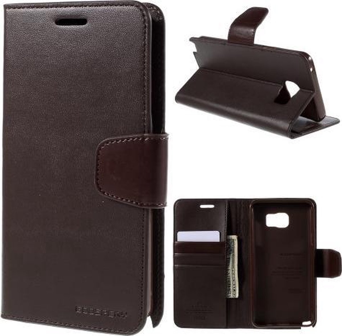 Goospery Sonata Leather case hoesje Samsung Galaxy Note 5 bruin