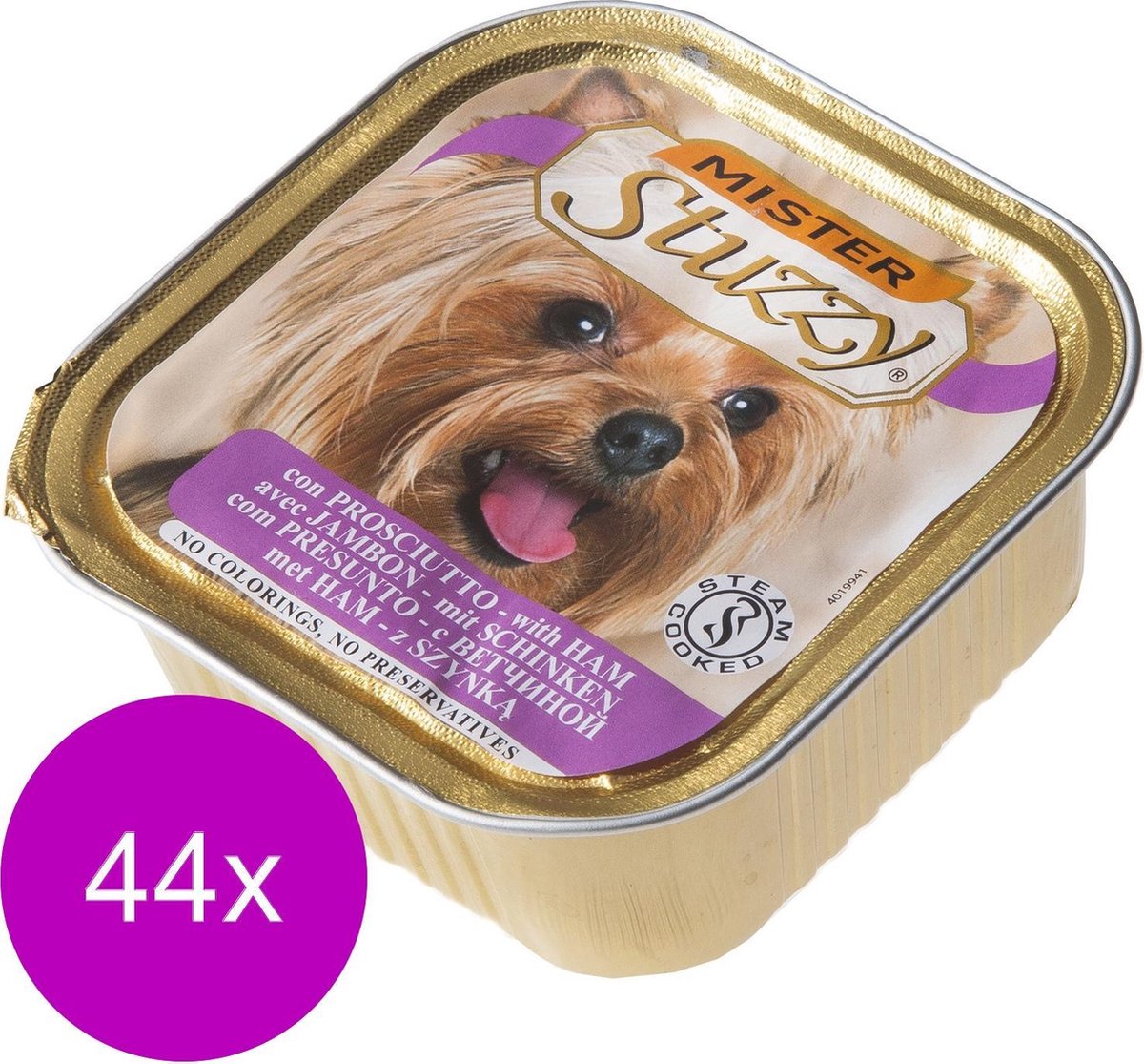 Mister Stuzzy Mister Stuzzy Dog Paté 150 g - Hondenvoer - 44 x Ham