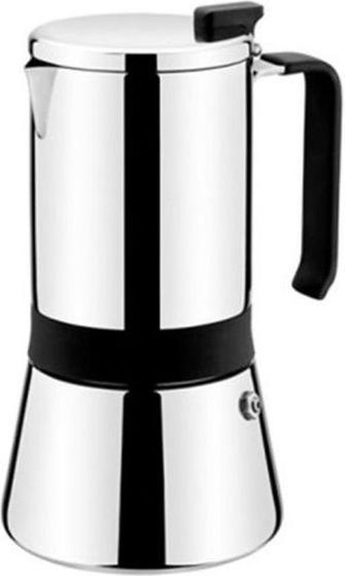 FIH 1253 Cafetière italienne à induction 9 tasses Design Noir Bois