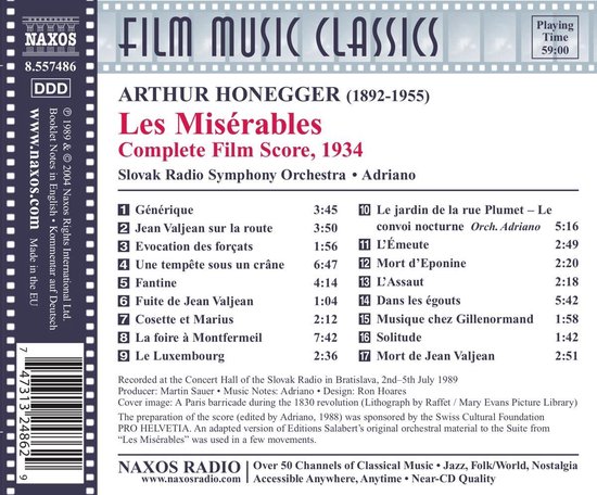 Honegger: Les Miserables