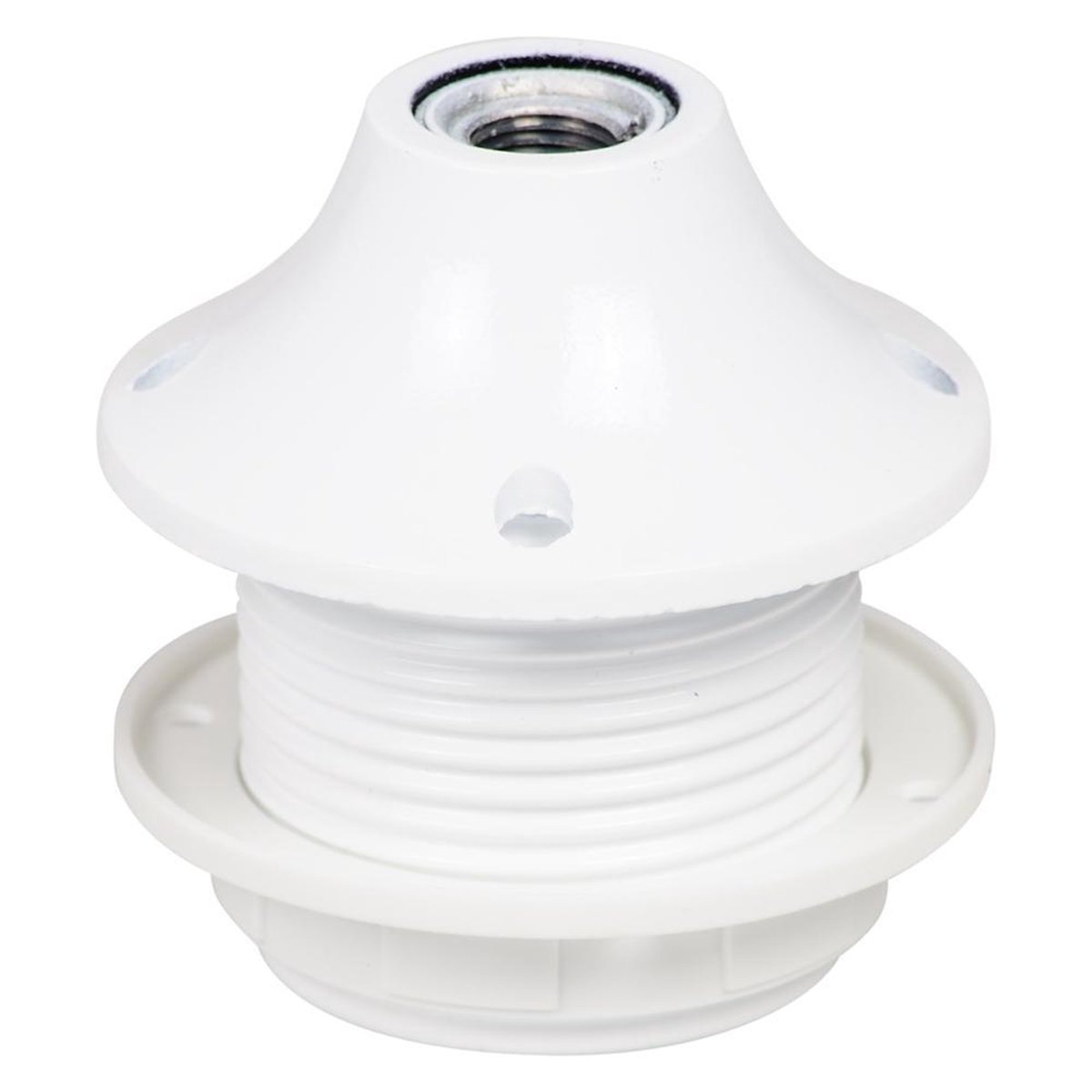 Scanpart lamp fitting E27 met ring - Met schroefring - Geschikt voor  lampenkap - Wit | bol.com