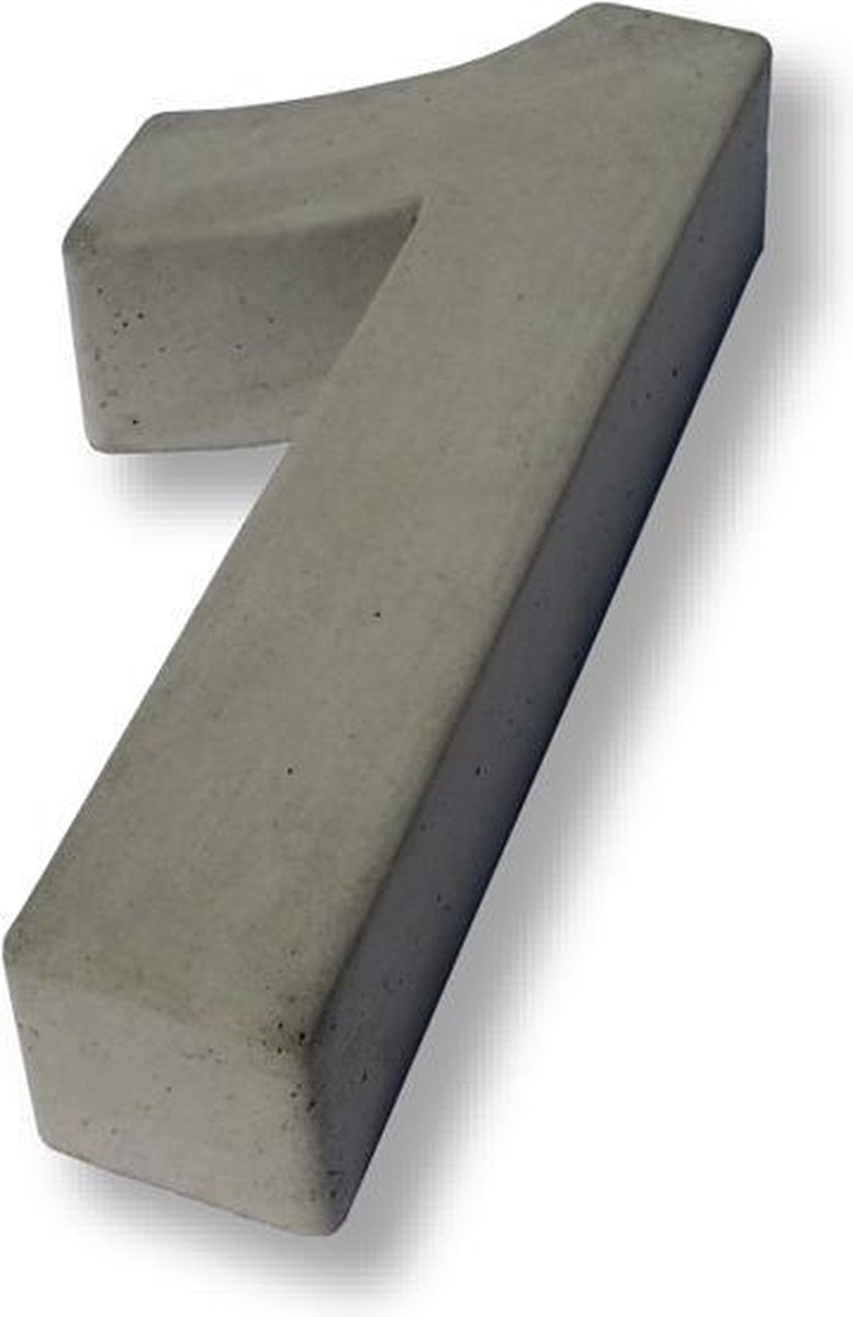 Huisnummer Beton, cijfer 1, Hoogte 20 cm