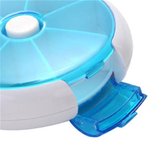 Ronde Pillendoos Week - Compact & Eenvoudig Mee Te Nemen - Pillendoosje Met Handige Drukknop!