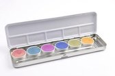 Aqua facepaint 6 kleuren edelmetaal | Professionele Schmink Superstar