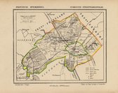 Historische kaart, plattegrond van gemeente Steenwijkerwolde in Overijssel uit 1867 door Kuyper van Kaartcadeau.com