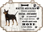 Spreukenbordje hond: Dwergpincher