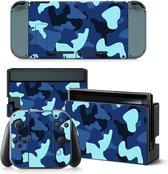 Army Camo / Blauw Zwart - Nintendo Switch Skins Stickers