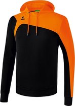 Erima Club 1900 2.0 Sweater met Capuchon Zwart-Oranje Maat 2XL