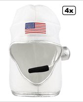 4x Astronaut muts wit one size