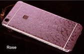 Xssive - 2x Glitter sticker voor Apple iPhone 6 Plus/6S Plus - rosé goud - met patroon