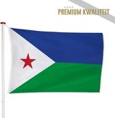Djiboutiaanse Vlag Djibouti 150x225cm - Kwaliteitsvlag - Geschikt voor buiten