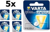 5 Stuks - Varta V625U 1.5V Professional Electronics knoopcel batterij