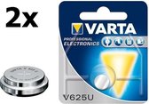2 Stuks - Varta V625U 1.5V Professional Electronics knoopcel batterij