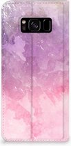 Book case Geschikt voor Samsung S8 Design Pink Purple Paint