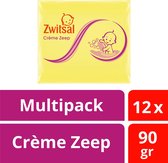 Zwitsal Baby Crème Zeep - 12 x 90 gr - Voordeelverpakking