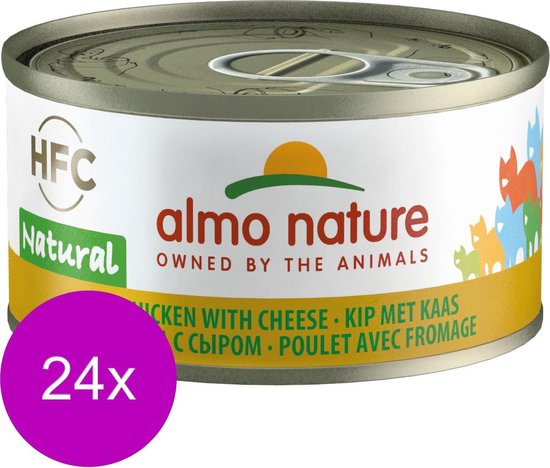 Almo Nature - Kip en Kaas - Kattenvoer - 24 x 70 g
