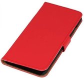 Bookstyle Wallet Case Hoesjes voor Huawei Ascend G730 Rood