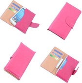 Samsung Galaxy V Portemonnee Hoesje Roze - Book Case Wallet Cover Hoes