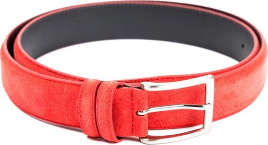 Owen Smith – Riem heren - Suede – Maat boog 95-110cm  – Kleur Oranje (roest) - Italiaans leer