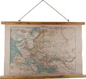 HOOMstyle Landkaart Europa Vintage - Canvas - 45x30cm
