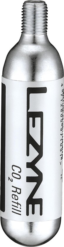 Lezyne Co2 patronen - 5 x 16 gram - Voor race-/mountainbikebanden - Geschikt voor alle Lezyne CO2-inflators - Met schroefdraad - 5 Stuks
