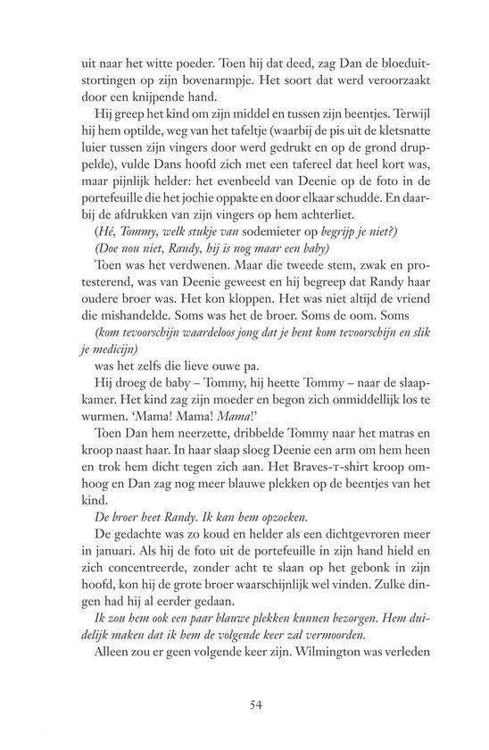 Bladzijde met tekst over blauwe plekken en een baby.