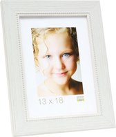 Deknudt Frames fotolijst S46KF1 - wit - parelbiesje - foto 13x13 cm