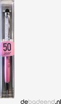 Miko Crystal Pen - Met stylus pen - Met leuke spreuk - 50 jaar