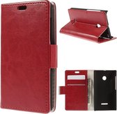 Rood agenda wallet case hoesje Microsoft Lumia 532