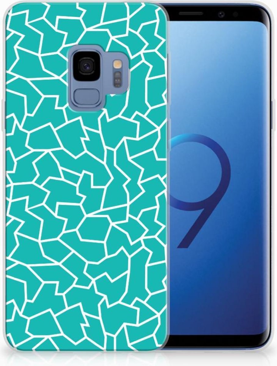 Samsung Galaxy S9 Hoesje maken Cracks Blue