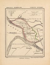 Historische kaart, plattegrond van gemeente Pannerden in Gelderland uit 1867 door Kuyper van Kaartcadeau.com