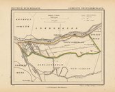 Historische kaart, plattegrond van gemeente Nieuw Lekkerland in Zuid Holland uit 1867 door Kuyper van Kaartcadeau.com
