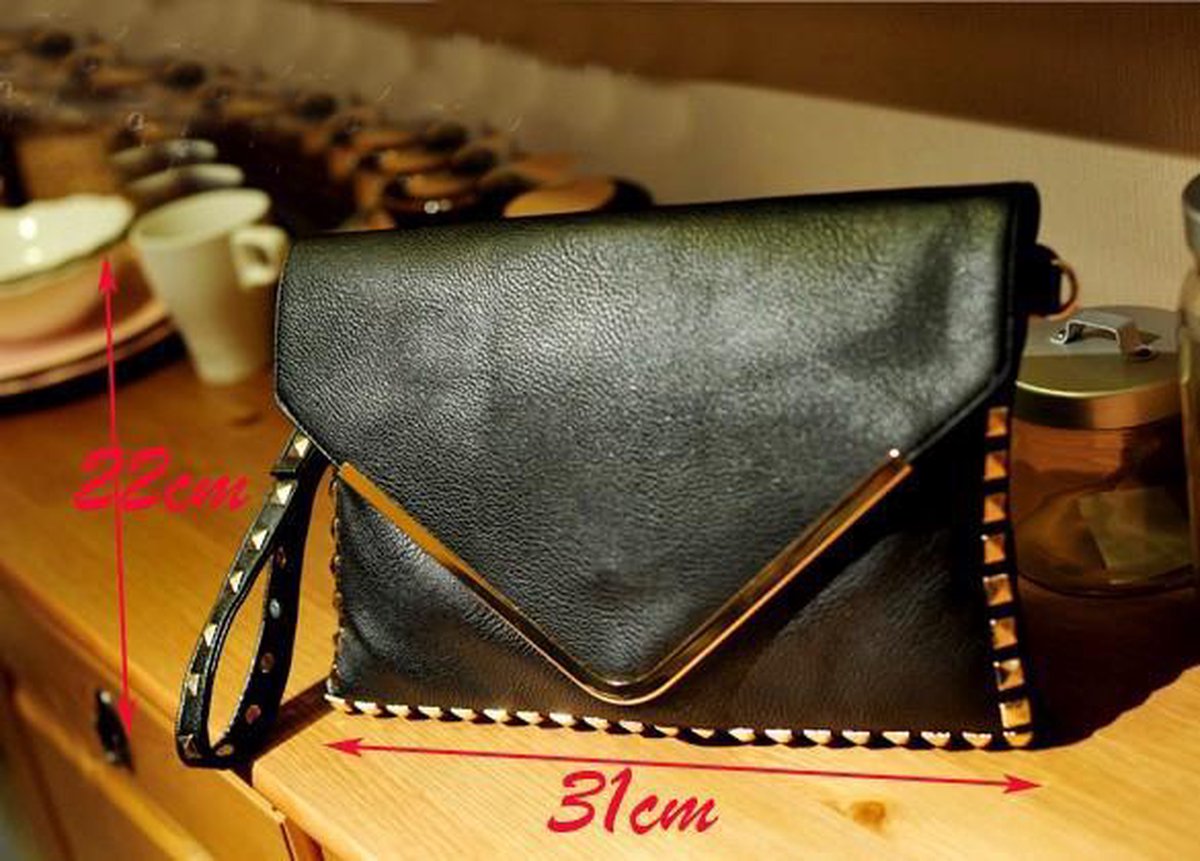 Luxe zwarte enveloppe tas | bol.com