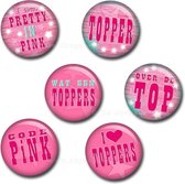 Toppers Buttons Pretty in Pink