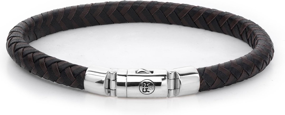 Rebel and Rose Half Round Braided Armband RR-L0061-S-M (Lengte: 19.50 cm)